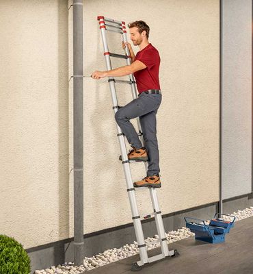 Echelle télescopique pliable 13 échelons 3,80 m Flexline aluminium - HAILO