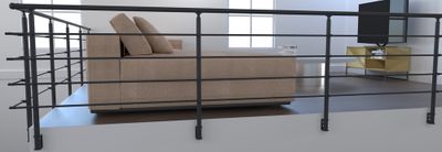 Jonction articulée anthracite pour main courante Rondo SOGEM