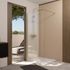 Paroi de douche à l'italienne 100x195 cm profilé or verre transparent 5 mm Essentiel Gold - AURLANE