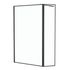 Paroi de douche à l'italienne avec déflecteur 120+40x200 cm profilé noir verre transparent 5 mm Dark Edge - AURLANE