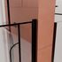 Pare-baignoire rabattable avec profilés noir mat 80x140 cm Art Deco AURLANE