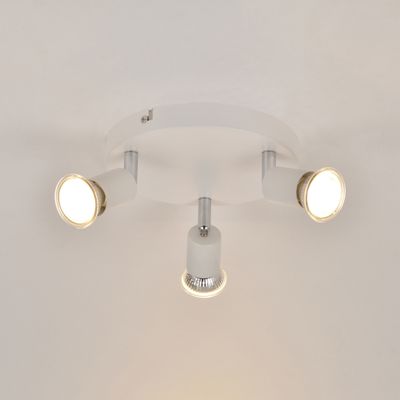 Plafonnier blanc GU10 LED 3X5W = 1050 lumens ANDY COREP