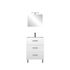 Meuble de salle de bains Volta 3 tiroirs L60 x H88 x P46 cm bois mélaminé blanc