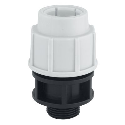 Raccord plastique droit mâle 20/27 pour tube PE diamètre 25 mm FITT