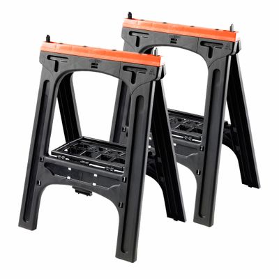 Tréteaux pliants plastique par 2 - JP OUTILLAGE