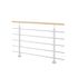 Garde-corps Interio - Acier thermolaqué RAL 9006 - L 1,50 m - Pose à plat - SOGEM