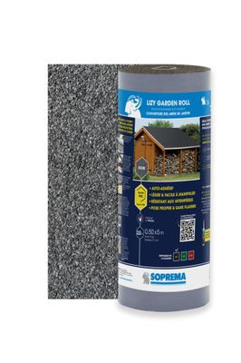 Bardeau de couverture LIZY GARDEN ROLL noir en rouleau l.0.5 m x L.5 m SOPREMA