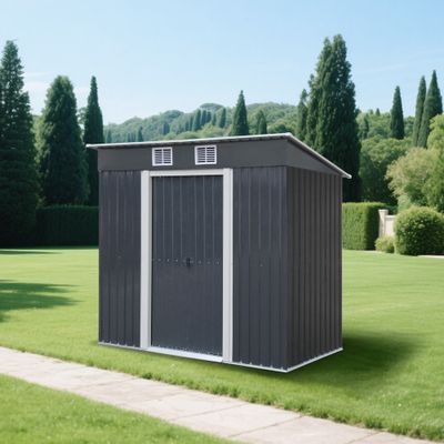 Abri de jardin en métal  avec toit monopente 3,12 m², Livraison à domicile incluse - HABRITA