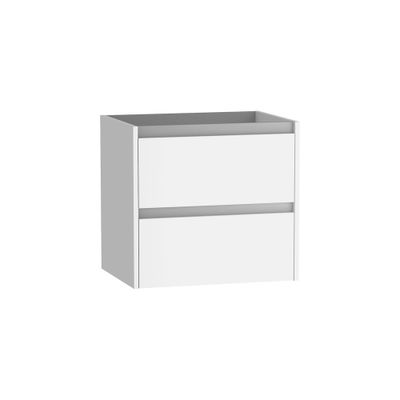 Caisson de salle de bains Thana 2 tiroirs L60 x H55 x P45 cm panneau de particules blanc