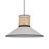 Suspension noir et naturel E27 100W Ø44 cm PENNSY - COREP