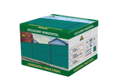 Lamelles souples d'occultation horizontale L.2,50 x H.1,42/1,52 m vert FERRO BULLONI