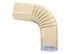 Coude latéral intérieur aluminium sable 60 x 80 mm pour gouttière EDILIANS