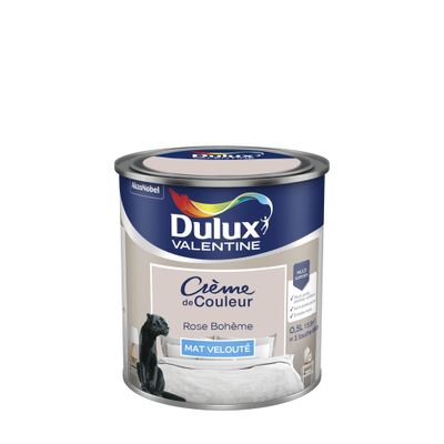 Peinture crème de couleur Rose Bohème Mat 0,5 L - DULUX VALENTINE