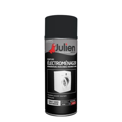 Bombe de peinture pour électroménager gris alu brillant 400 mL - JULIEN