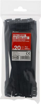 Colliers de serrage 9 x 180 mm noir par 20