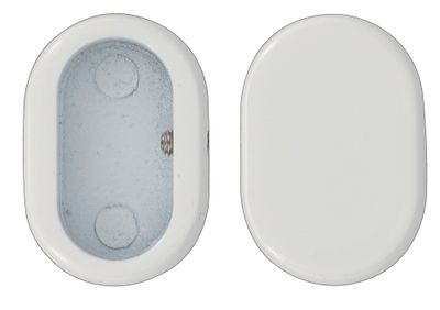 Embout bouchon métal ovale diam. 30 x 15 mm Finition blanc par 2 MOBOIS
