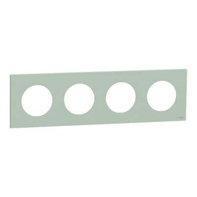Plaque de finition 4 postes Odace 2025 vert jade - SCHNEIDER ELECTRIC