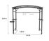 Carport barbecue en acier époxy gris 3,37 m², Livraison à domicile incluse - HABRITA