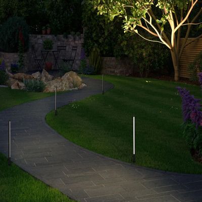 Borne extérieur à piquer LED 36cm Plug & Shine noir IP65 180 lumens blanc chaud - PAULMANN