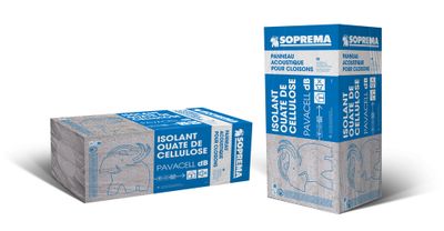 Panneau de ouate de cellulose PAVACELL - Épaisseur 45 mm - l.0,60 x L.1,35 m lot de 10 panneaux SOPREMA