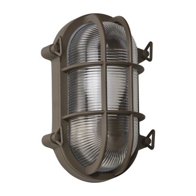 Applique extérieur hublot E27 Achab rouille IP44 60W - COREP