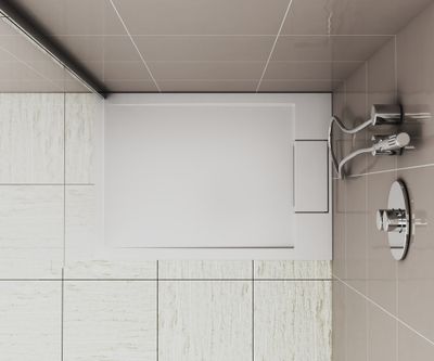 Receveur de douche 70x100 cm résine blanc brillant Island - OCEA