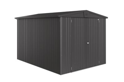 Abri de jardin en métal Europa 6.53 m² gris foncé Taille 6 BIOHORT Livraison à domicile incluse