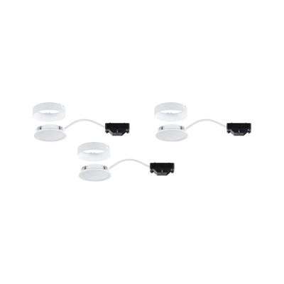 Spots LED encastrables ou saillie sous-meubles par 3 Blanc - Pukk PAULMANN