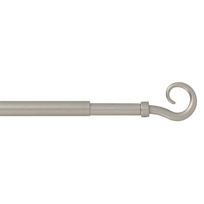 Tringle de vitrage extensible en métal de 0.6 à 1 m diam 10 mm Finition Nickel mat - MOBOIS