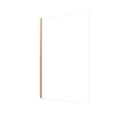 Paroi de douche à l'italienne 120x200 cm profilé or verre transparent 8 mm Parma - AURLANE