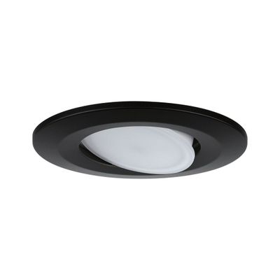 Spots LED encastrables salle de bain IP65 et BBC orientables whiteswitch Noir par 3 - Calla PAULMANN