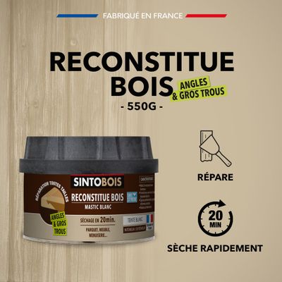 Mastic reconstituant bois blanc 550 gr SINTOBOIS