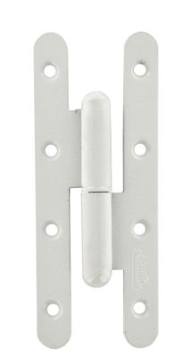 Paumelle de Paris bout rond blanche 140 x 55 mm droite CIME