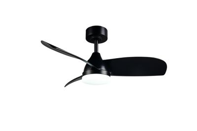 Ventilateur de plafond avec lumière LED + télécommande Noir Ø90cm - Helsinki REALITY