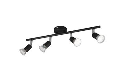 Réglette 4 spots GU10 Paris noir 4x35W - REALITY