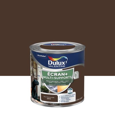 Peinture Ecran+ Multi-supports Satin Brun Normandie 250 mL - DULUX VALENTINE