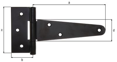 Penture anglaise 150 mm noir ALBERTS