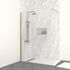 Paroi de douche à l'italienne 80x200 cm profilé or verre transparent 5 mm Golden Edge - AURLANE