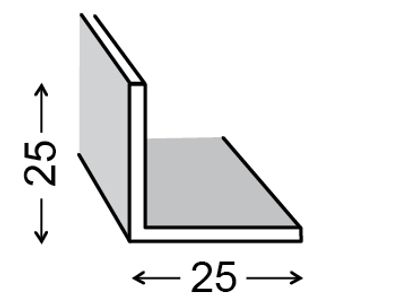 Cornière égale PVC blanc 25 x 25 mm 2,60 m CQFD