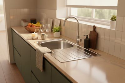 Evier de cuisine inox gris 75x48 cm 1 bac 1 egouttoir - NORD INOX