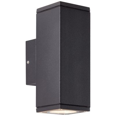Applique extérieur 2 lumières GU10 Hally anthracite IP44 10W - BRILLIANT