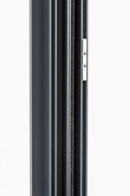 Baie coulissante aluminium gris H.2150 x 1800 mm CLOSY