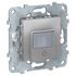 Détecteur de mouvements + bouton poussoir aluminium - Unica SCHNEIDER ELECTRIC