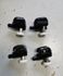 Roulettes double corps noires pour portes de douche diamètre 20mm - AURLANE