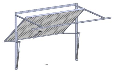 Porte de garage basculante manuelle avec portillon l.240 x h.200 cm blanche - SPADONE