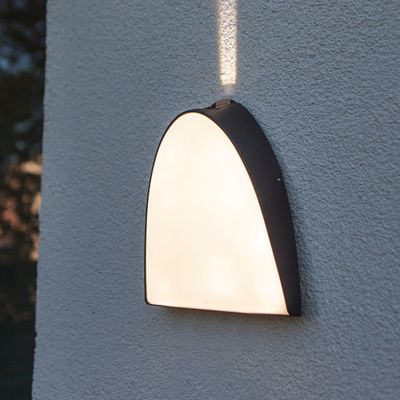 Applique extérieur LED Apollo anthracite IP54 800 lumens blanc chaud - COREP