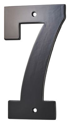 Chiffre 7 à visser hauteur 80 mm noir THIRARD