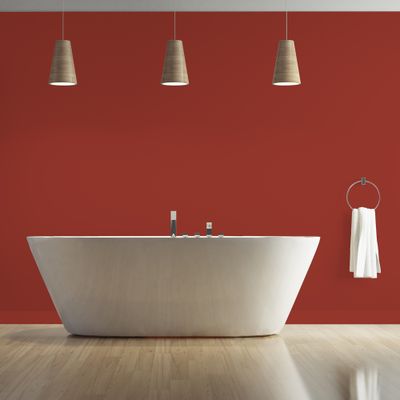 Peinture Cuisine & Bain Rouge Terracotta satin 0,75 L - RIPOLIN