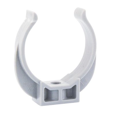 Collier de fixation lyre PVC évacuation Ø40 blanc - FITT