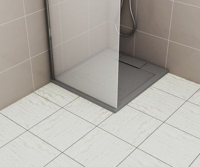 Receveur de douche 80x90 cm résine gris mat Island - OCEA